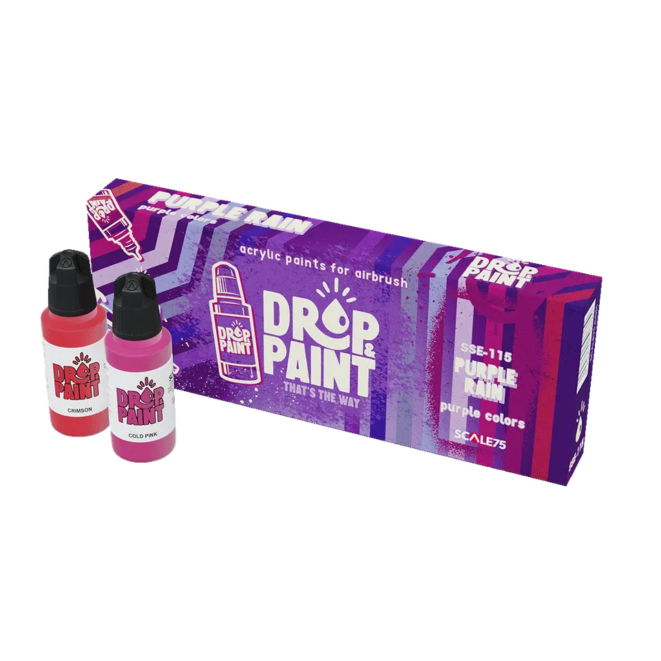 Scale75 Drop and Paint Purple Rain sada barev fialová airbrush