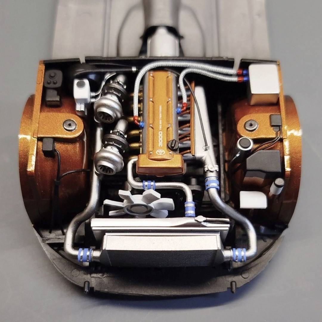 Yamamoto 2JZ Twin Turbo Kit pro Tamiya 24123 motorový kit 3D tisk