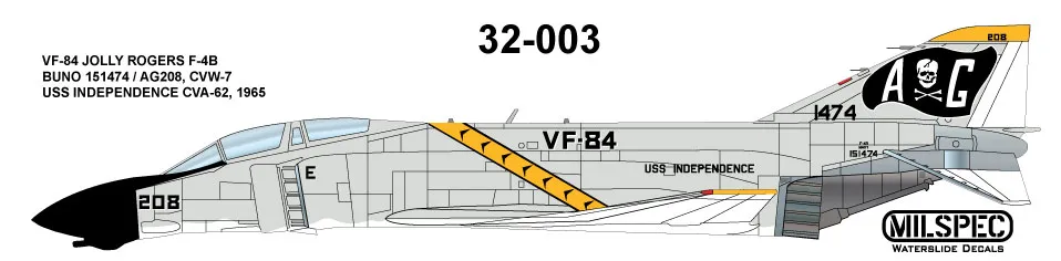 CAM Decals MILSPEC MS 32-003 obtisky 1/32 F-4B VF-84