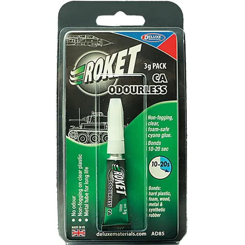 Roket Odourless AD85 vteřinové lepidlo bez zápachu 3 g čiré