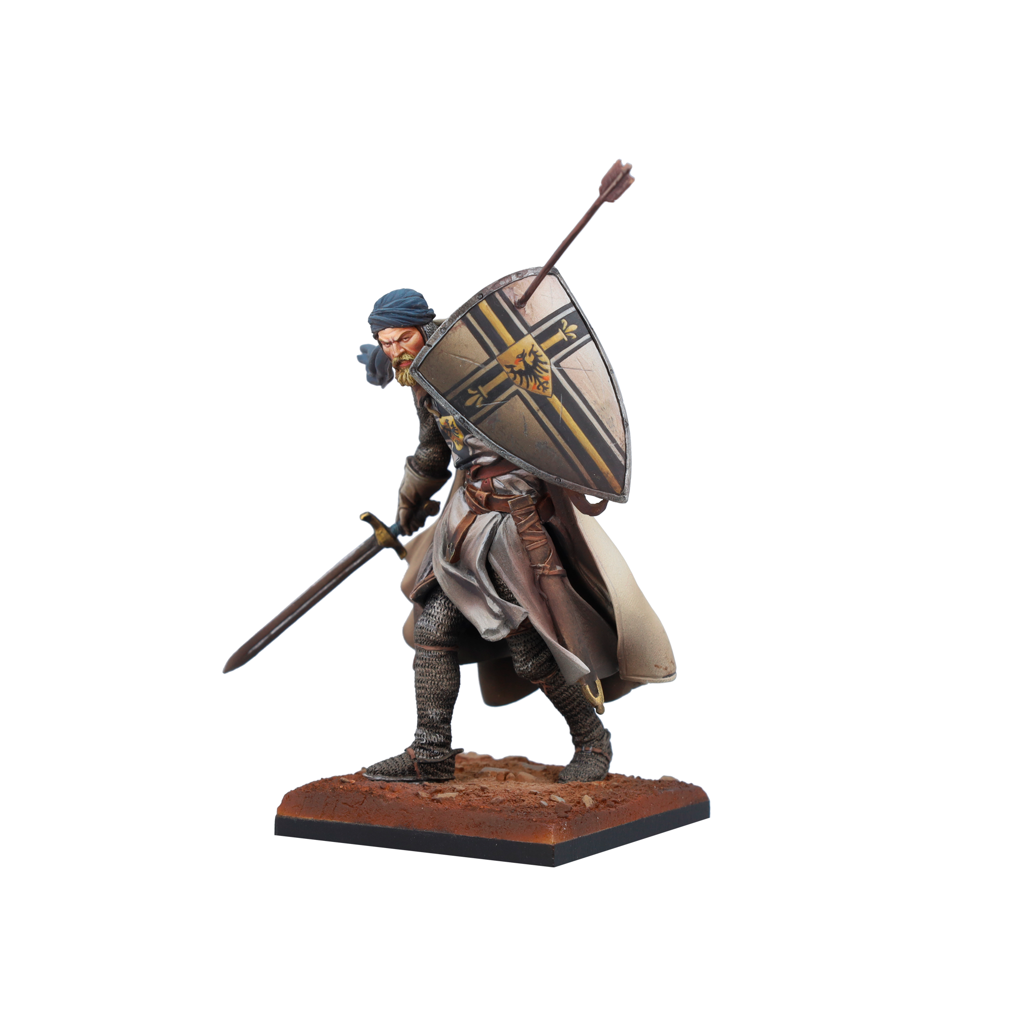 Scale75 Medieval Knight figurka 75 mm bílý kov
