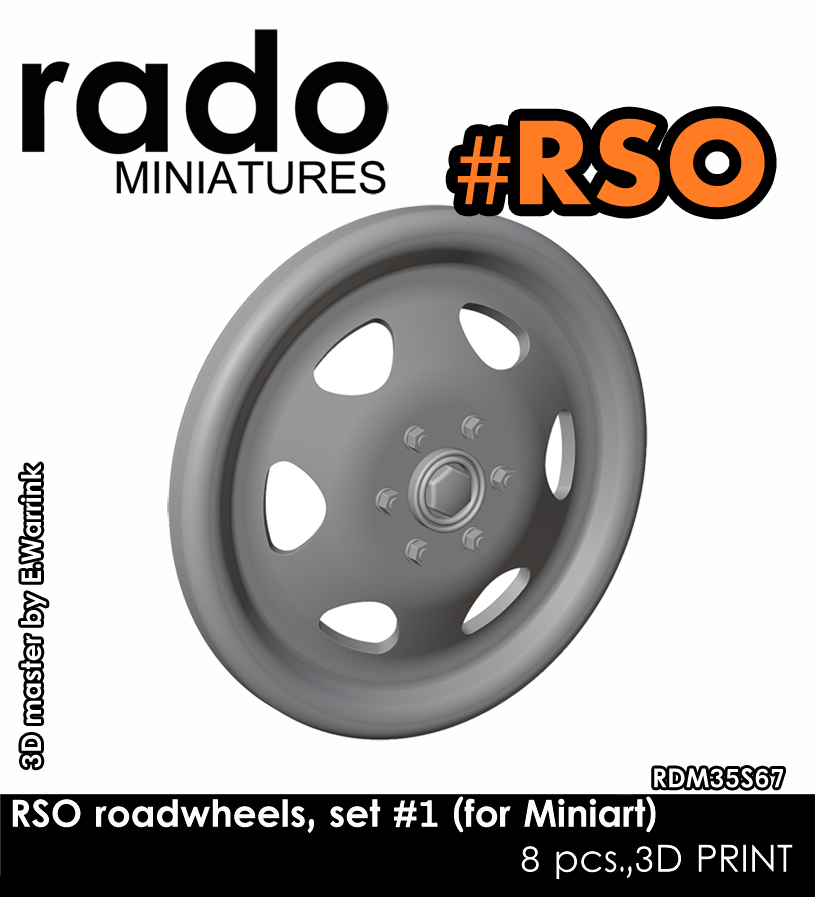 Rado Miniatures RDM35S67 pojezdová kola RSO Miniart 1/35