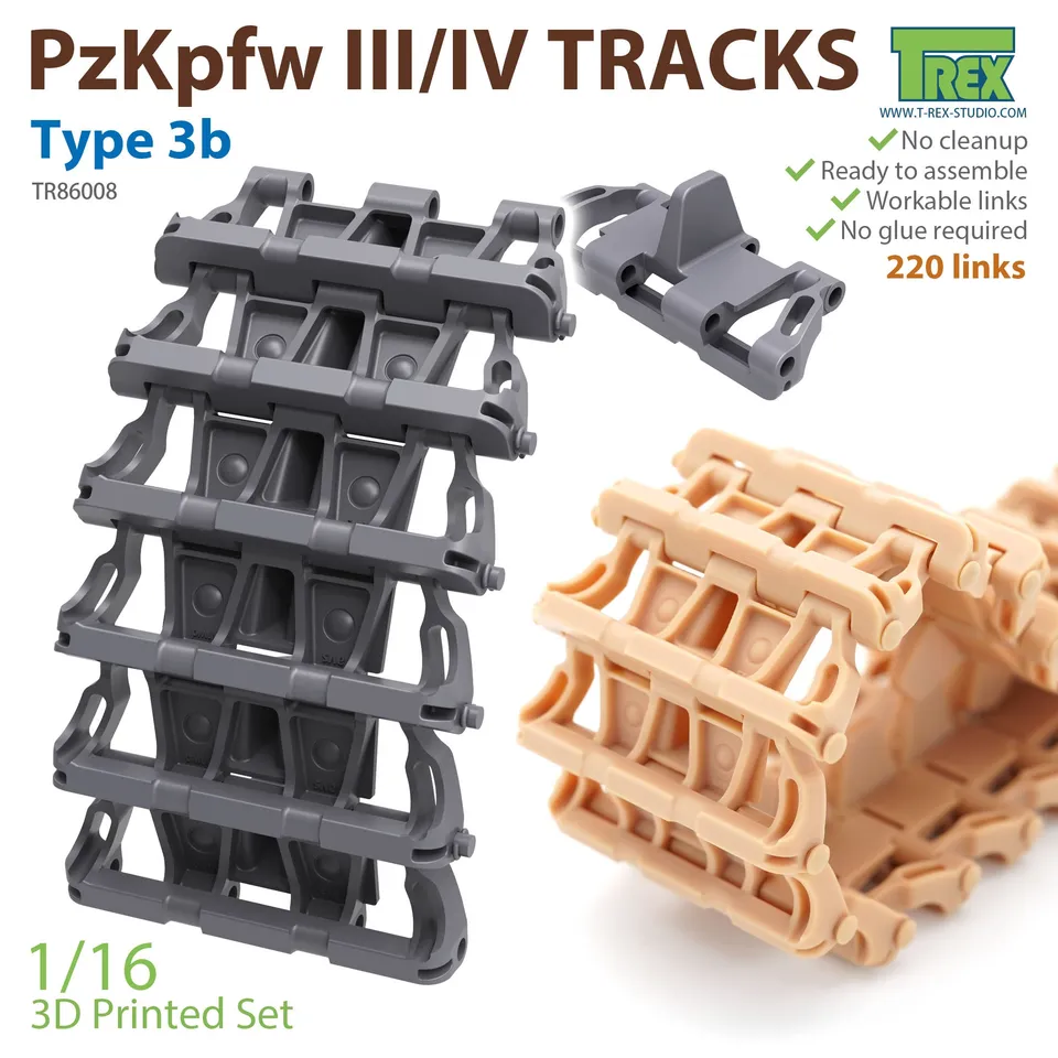 T-Rex Studio TR86008 pásy 1/16 PzKpfw III/IV Type 3b