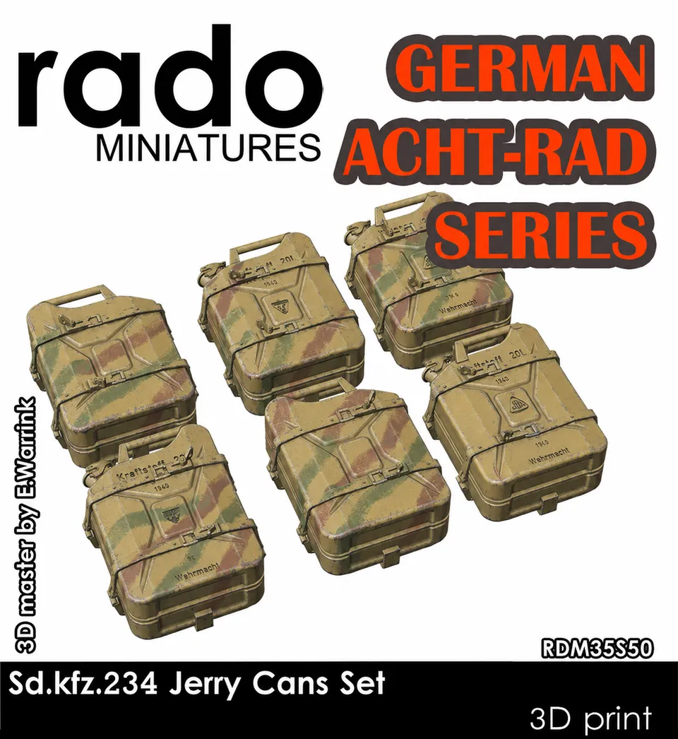 Rado Miniatures RDM35S50 kanystry 1/35 Sd.Kfz.234 6ks