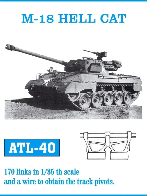 Friulmodel ATL-040 kovové pásy 1/35 M18 Hellcat