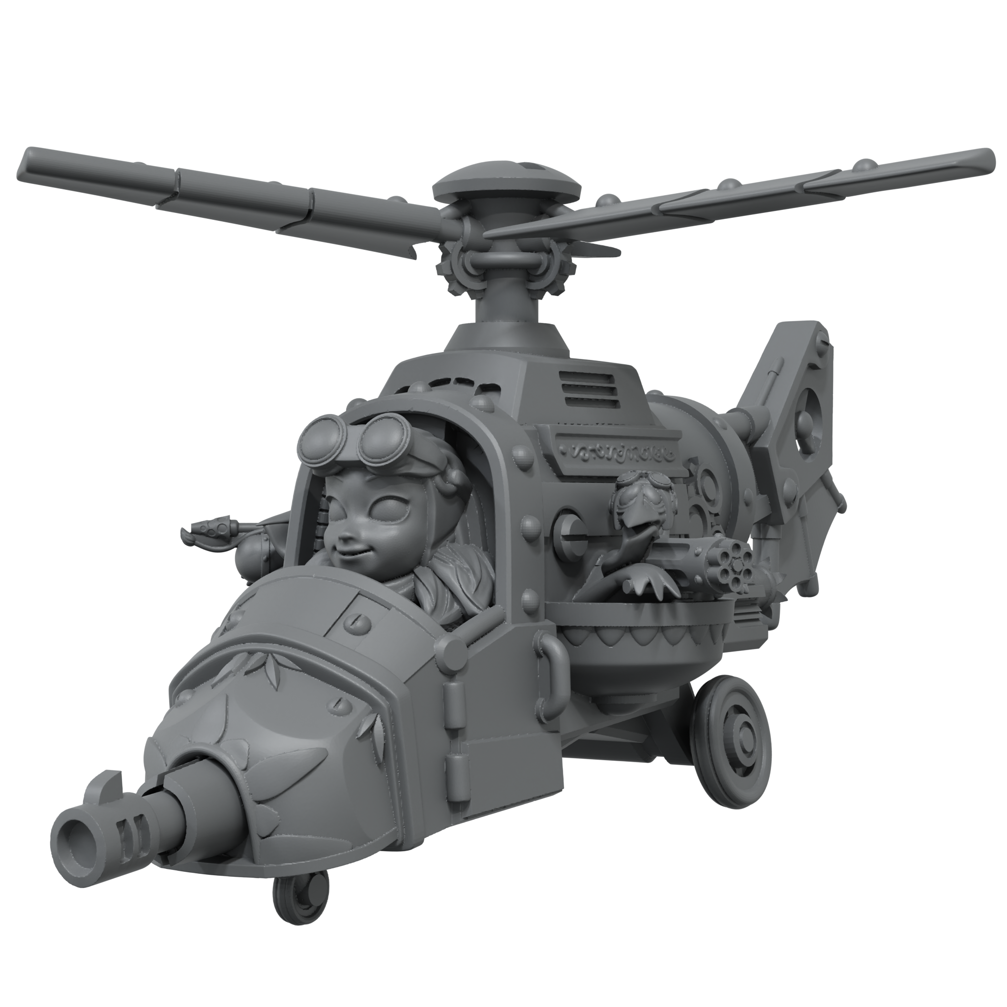 Scale75 Smog Riders Pelikopter figura 35 mm chibi resin