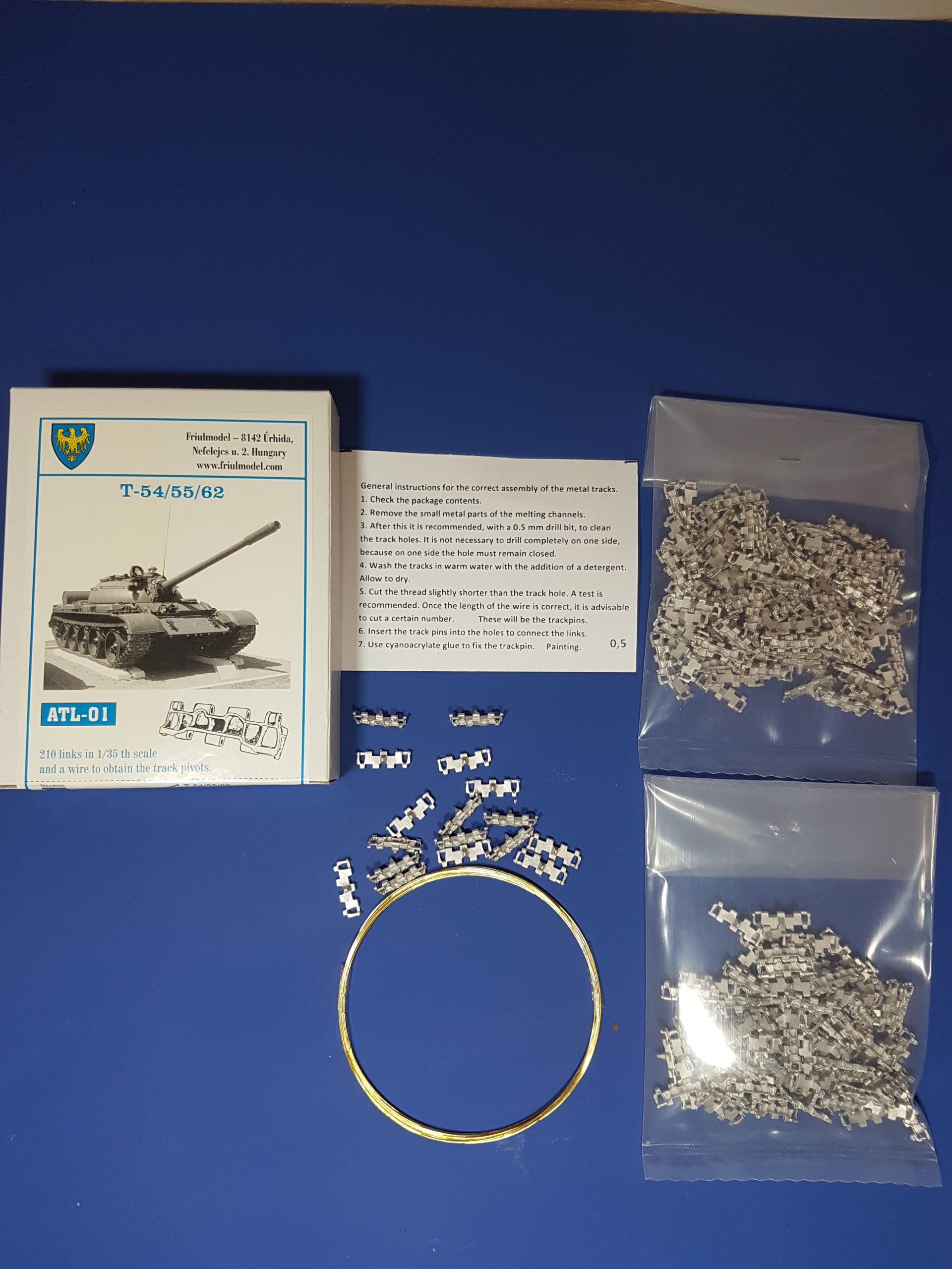Friulmodel ATL-001 T-54/55/62 kovové pásy 1/35