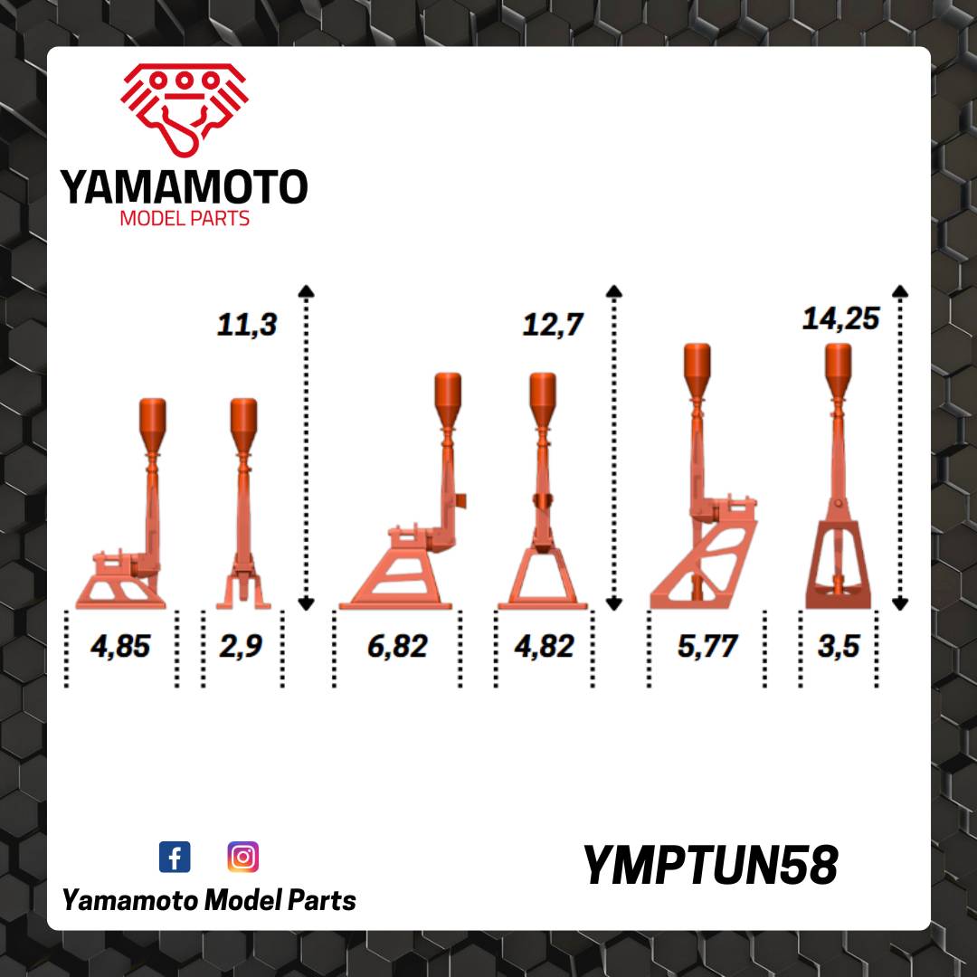 Yamamoto Model Parts Sport Gearshift Levers řadicí páky resinové