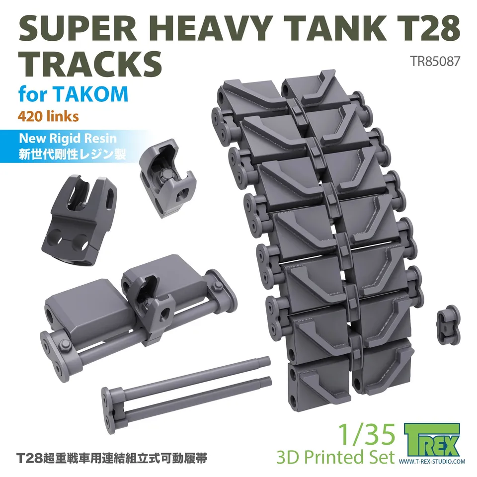 T-Rex Studio TR85087 pásy T-28 1/35 Takom 3D tisk