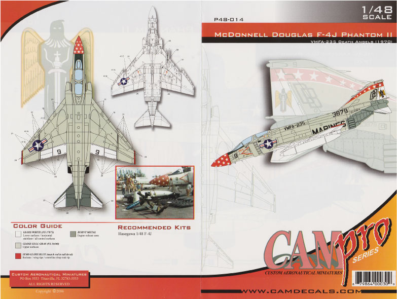 CAM Pro P48-014 obtisky 1/48 F-4J VMFA-235