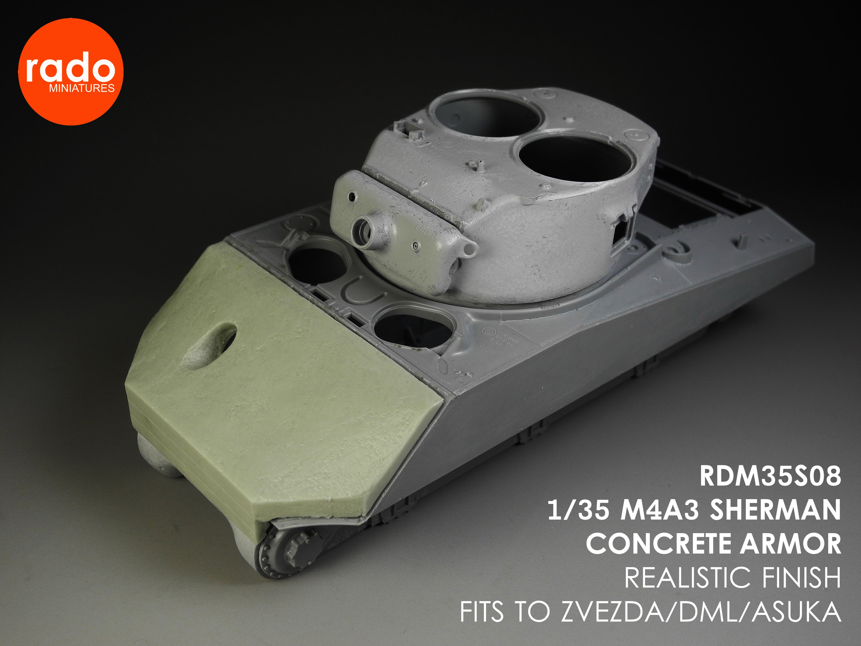 Rado Miniatures RDM35S08 doplněk betonový pancíř Sherman