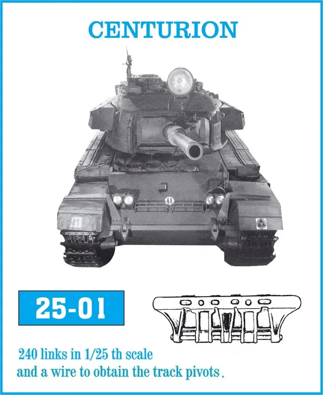 Friulmodel ATL-2501 Centurion kovové pásy 1/25