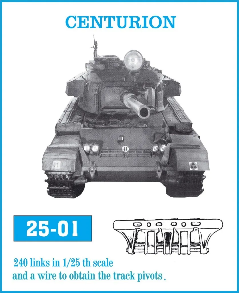 Friulmodel ATL-2501 Centurion kovové pásy 1/25