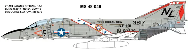 CAM Decals Milspec MS 48-049 obtisky 1/48 F-4J Phantom VF-191