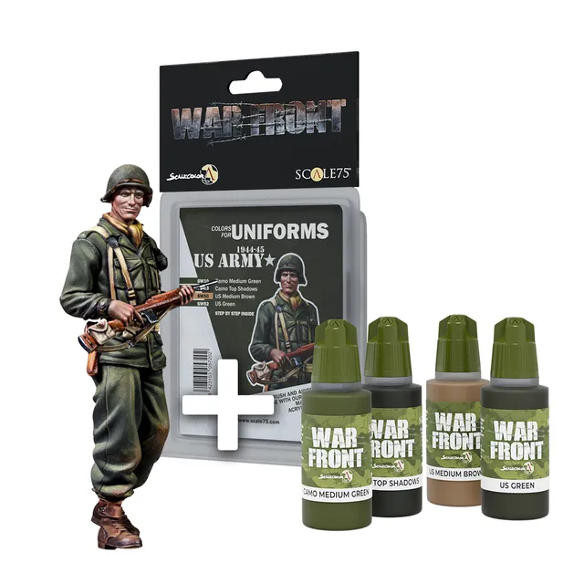 Scale75 Warfront US Army sada barev + figurka 1/35