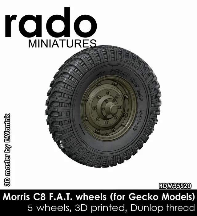 Rado Miniatures RDM35S20 kola Morris C8 FAT 1/35 5 kusů