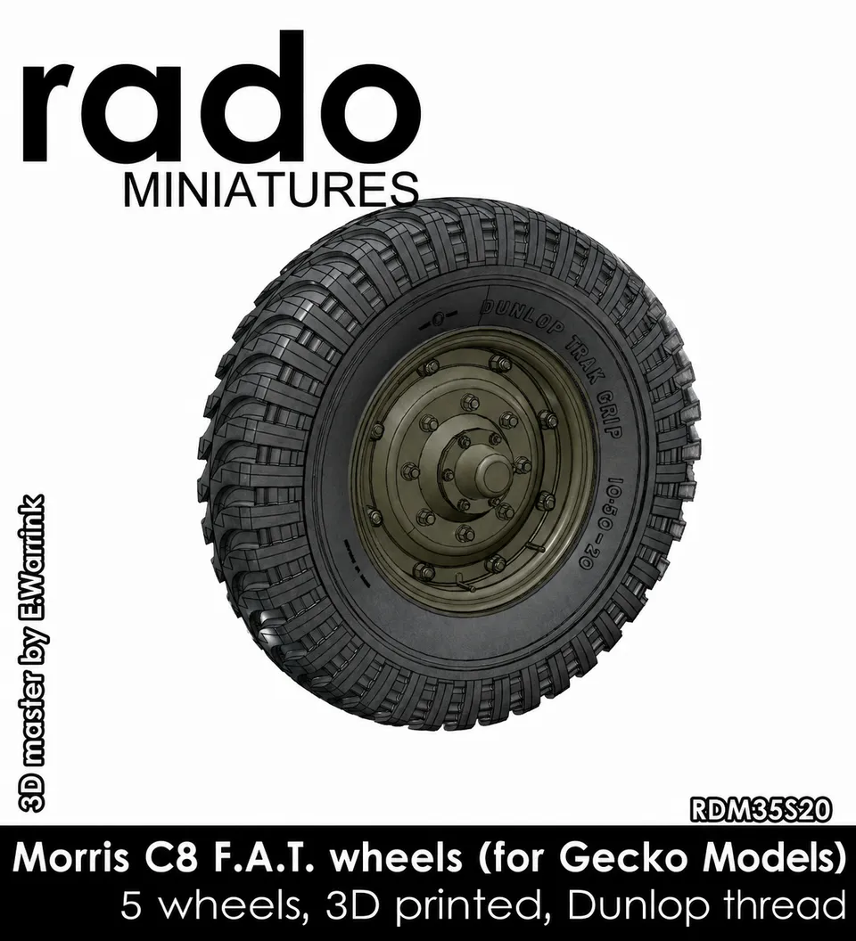 Rado Miniatures RDM35S20 kola Morris C8 FAT 1/35 5 kusů