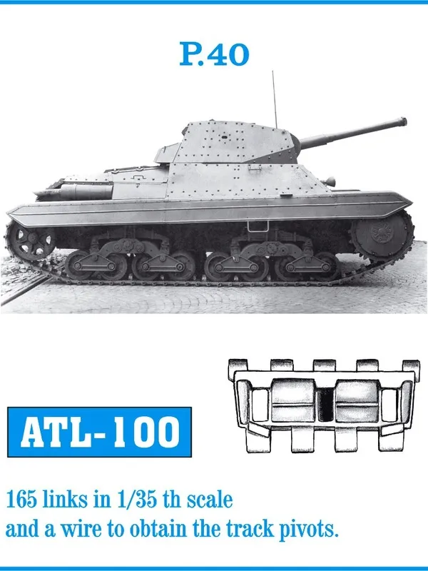Friulmodel ATL-100 P.40 kovové pásy 1:35, 165 článků