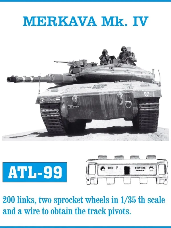 Friulmodel ATL-099 Merkava Mk.IV kovové pásy 1/35, 200 článků