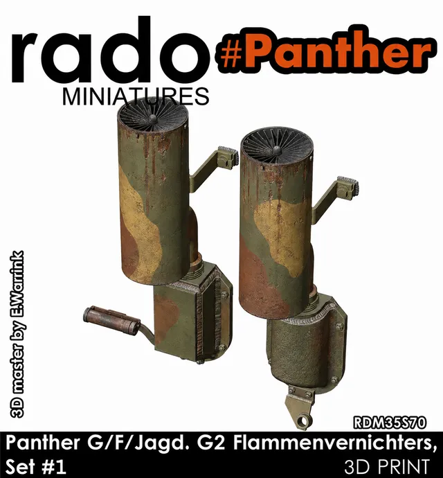 Rado Miniatures RDM35S70 výfuky Panther bez krytu