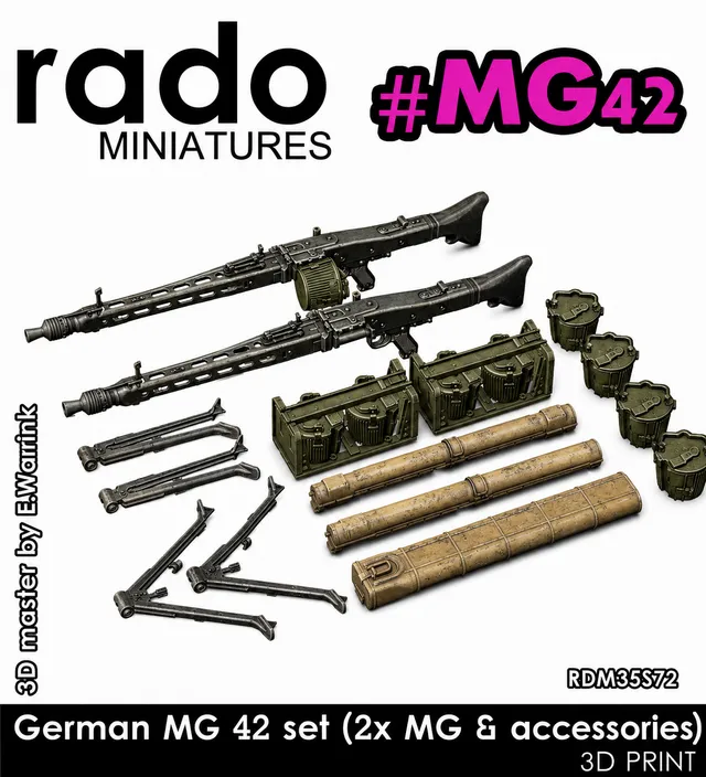 Rado Miniatures RDM35S72 kulomety MG 42 pěchota 1/35