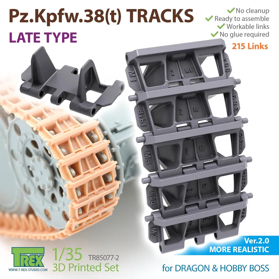 T-Rex Studio TR85077-2 Pz.Kpfw.38(t) Late pásy 1/35