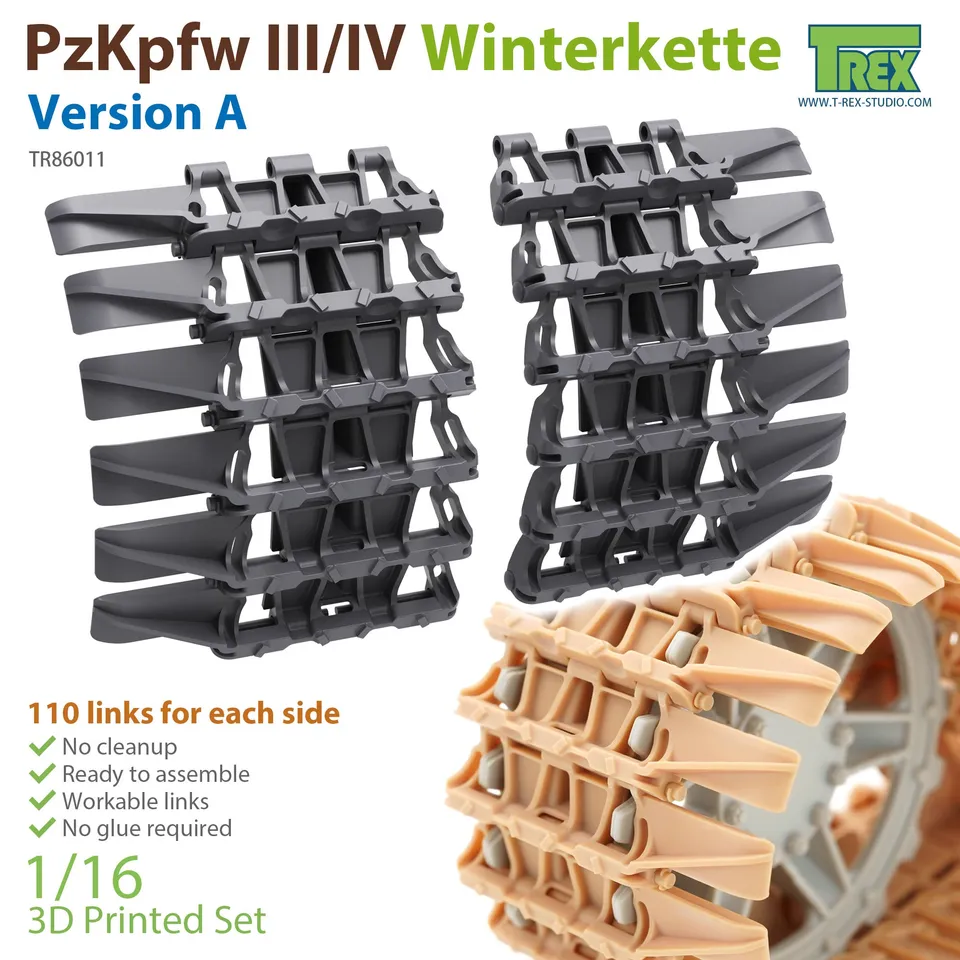 T-Rex Studio TR86011 pásy 1/16 Winterkette pro PzKpfw III/IV
