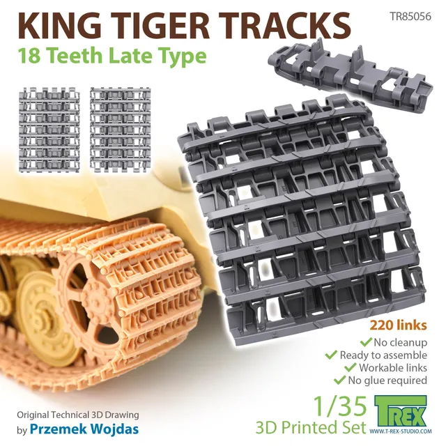 T-Rex Studio TR85056 pásy 1/35 King Tiger 18 zubů