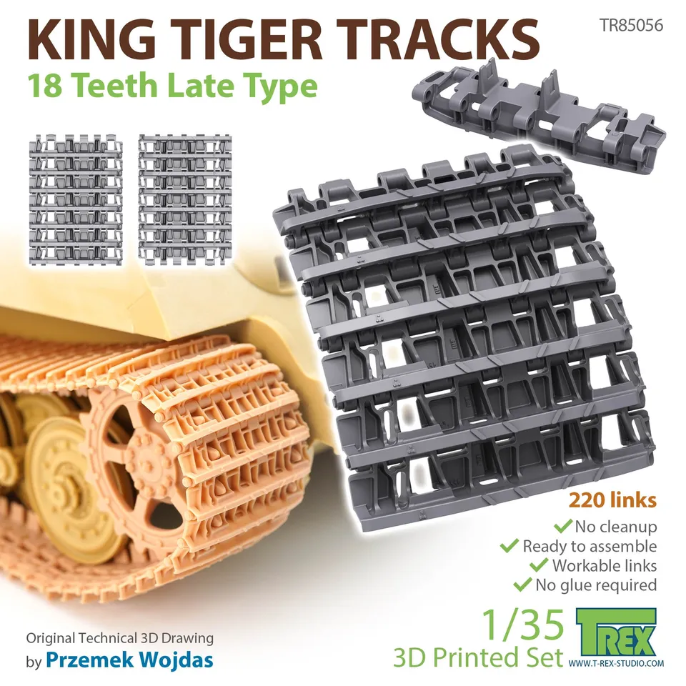 T-Rex Studio TR85056 pásy 1/35 King Tiger 18 zubů