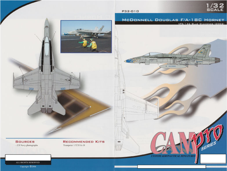 CAM Decals Cam Pro P32-010 obtisky 1/32 F/A-18C VFA-146