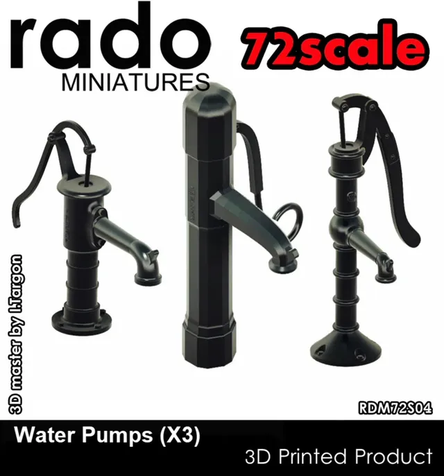 Rado Miniatures RDM72S04 vodní pumpy 1/72 3D tisk