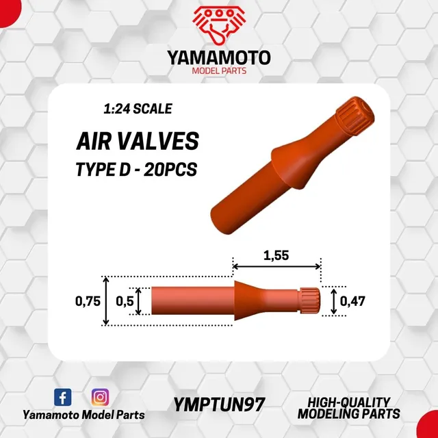 Yamamoto Air Valves Type D ventilky pro modely