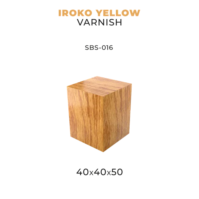 Scale75 Iroko Yellow Varnish podstavec 40x40x50 lakovaný