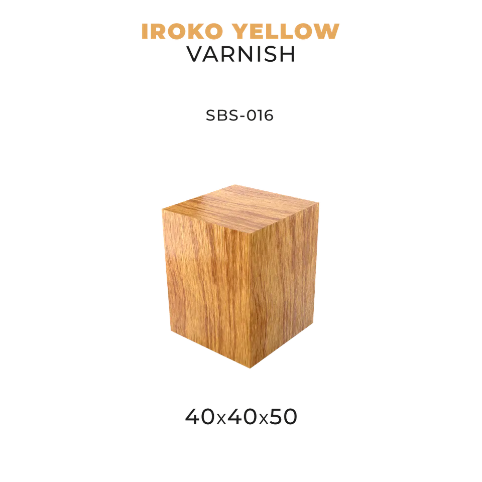 Scale75 Iroko Yellow Varnish podstavec 40x40x50 lakovaný