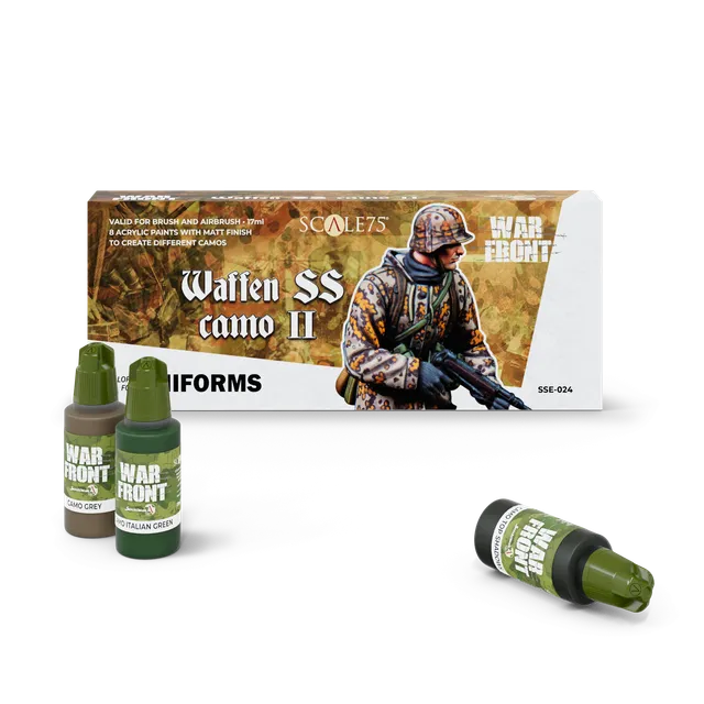 Scale75 Warfront Waffen SS Camo II sada barev 8 kusů kamufláž