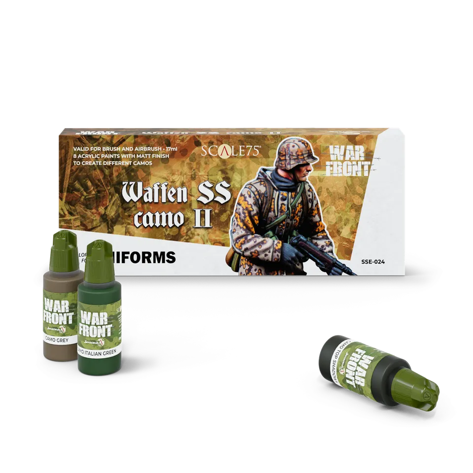 Scale75 Warfront Waffen SS Camo II sada barev 8 kusů kamufláž