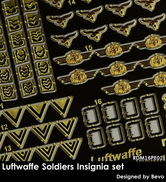 Rado Miniatures RDM16PE02 Luftwaffe lepty 1/16 hodnosti