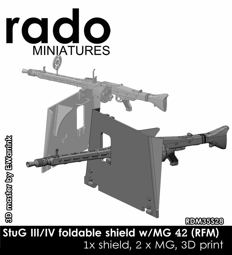 Rado Miniatures RDM35S28 štít s MG 42 1/35 pro StuG RFM