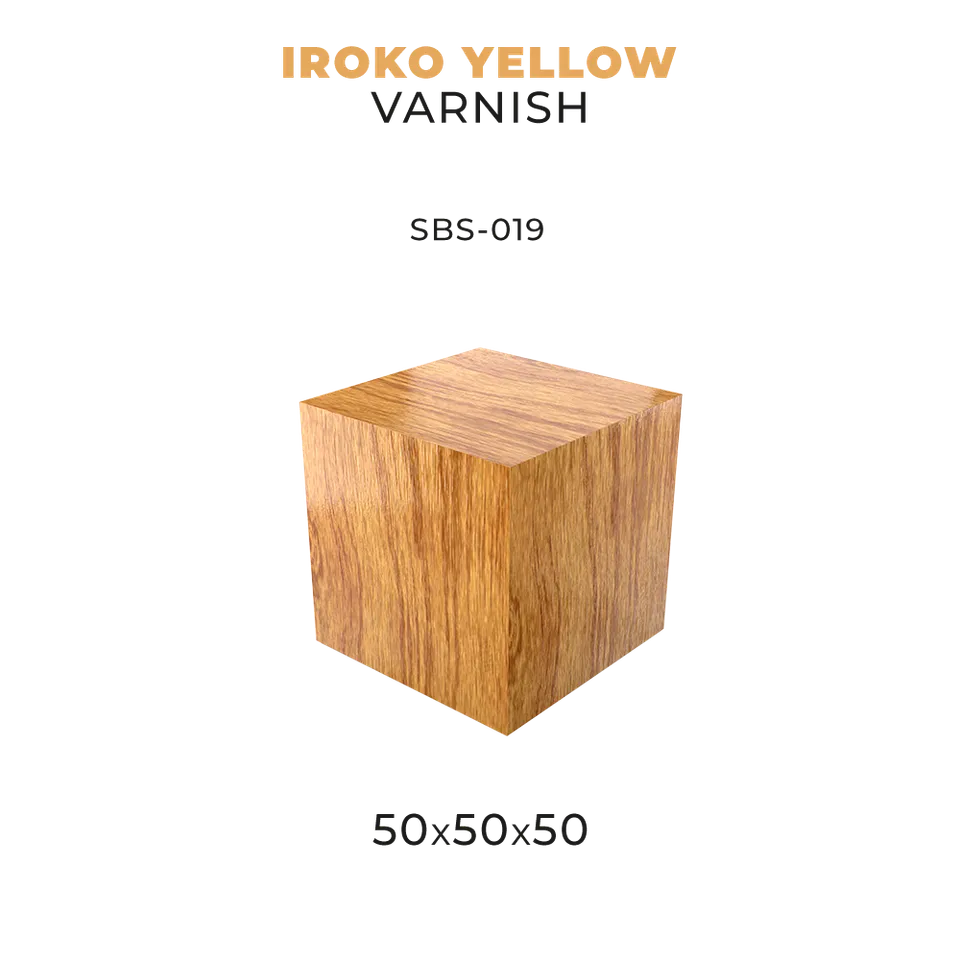 Scale75 Iroko Yellow Varnish podstavec 50x50x50 dřevo