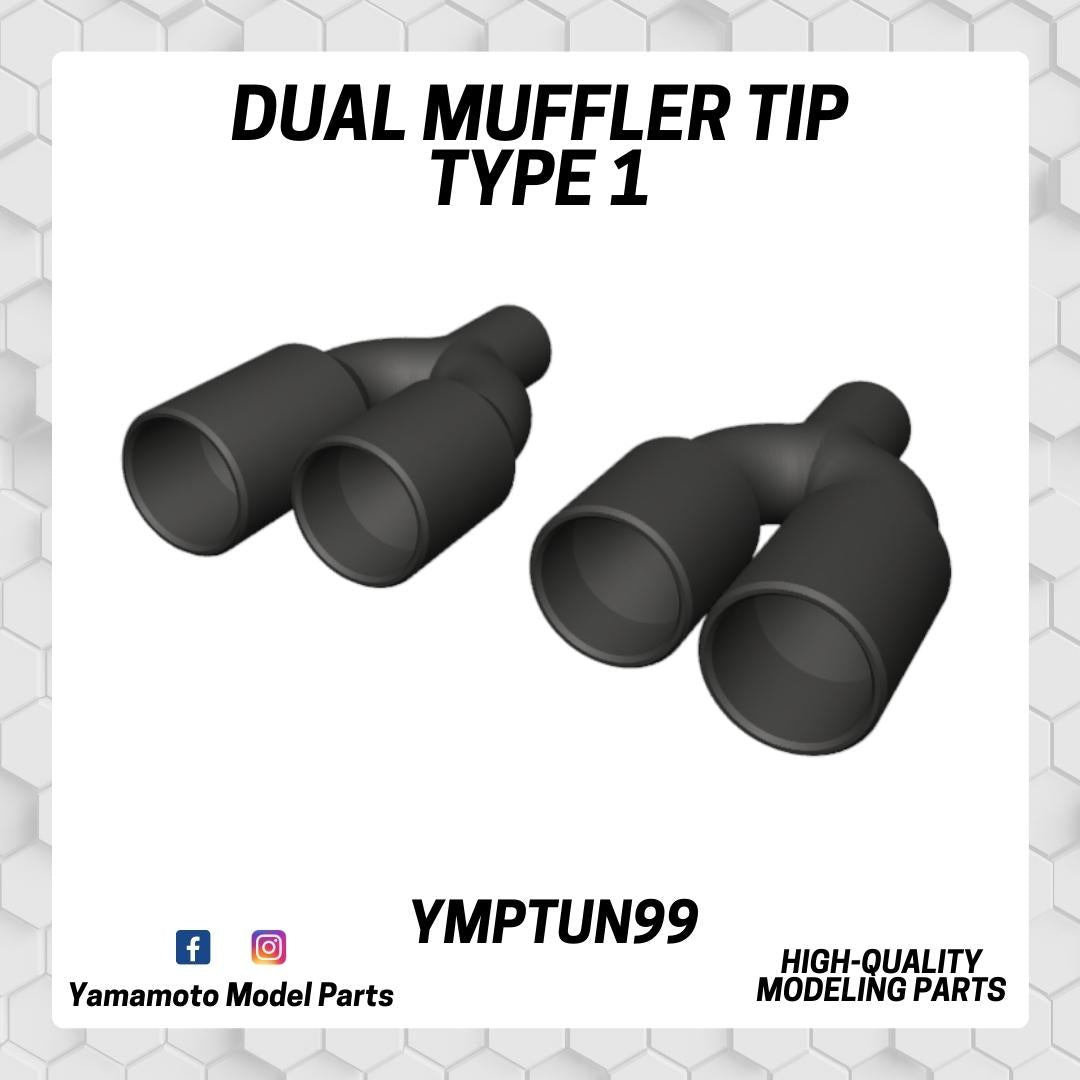 Yamamoto Model Parts Dual Muffler Tip koncovka výfuku resin