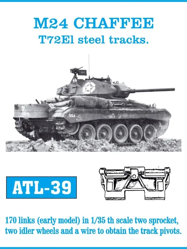 Friulmodel ATL-039 M24 Chaffee kovové pásy 1/35 ocelové
