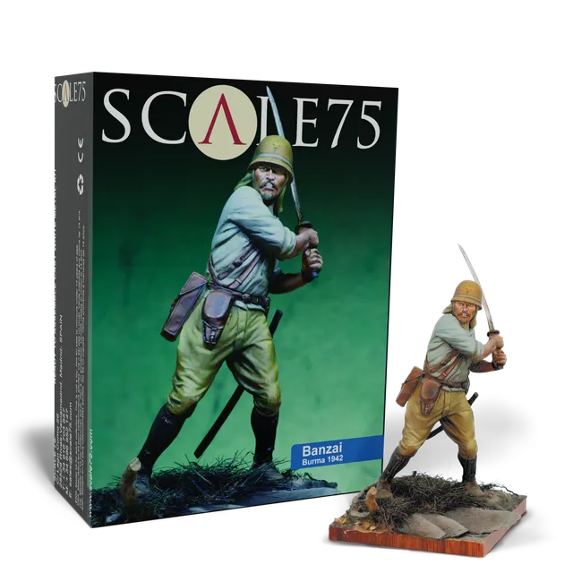 Scale75 Banzai 75mm figurka bílý kov nenabarvená