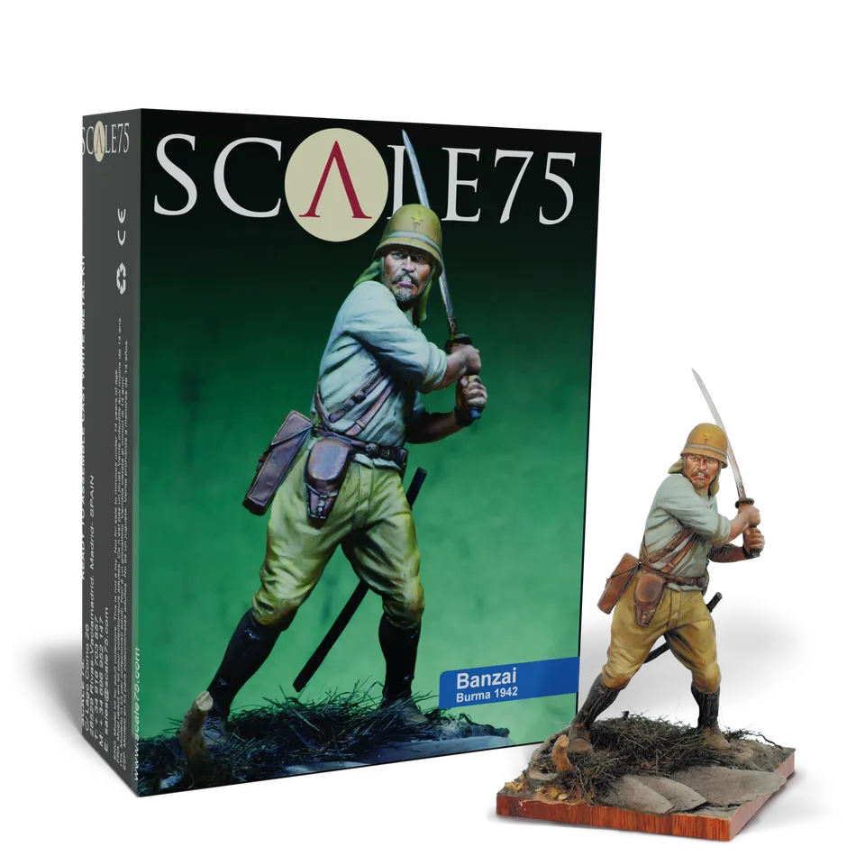 Scale75 Banzai 75mm figurka bílý kov nenabarvená