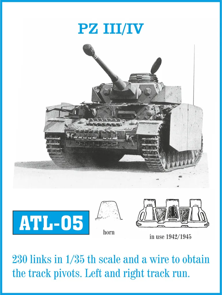 Friulmodel ATL-005 kovové pásy Pz III/IV 1/35