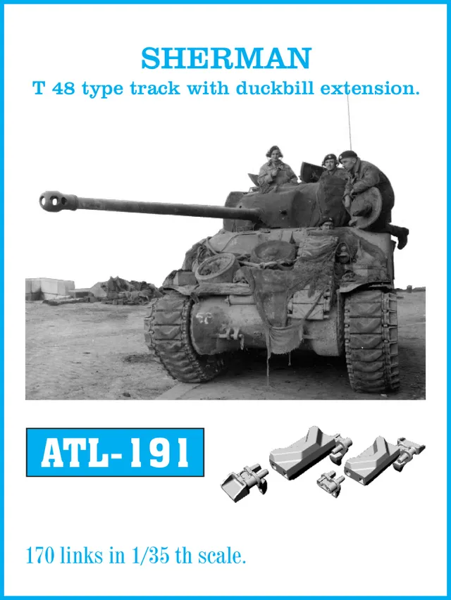 Friulmodel ATL-191 Sherman T-48 kovové pásy 1/35