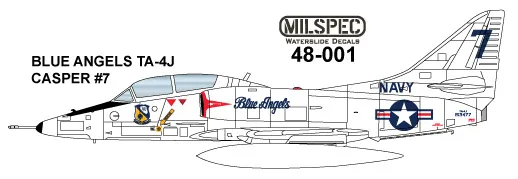 CAM Decals MILSPEC MS 48-001 decaly 1/48 TA-4J Blue Angels