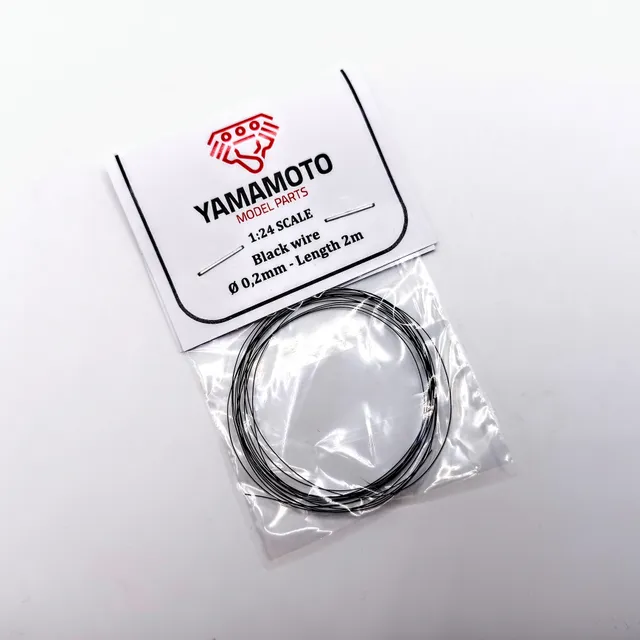 Yamamoto Black Wire 0,2 mm 2 m černý drátek měděný