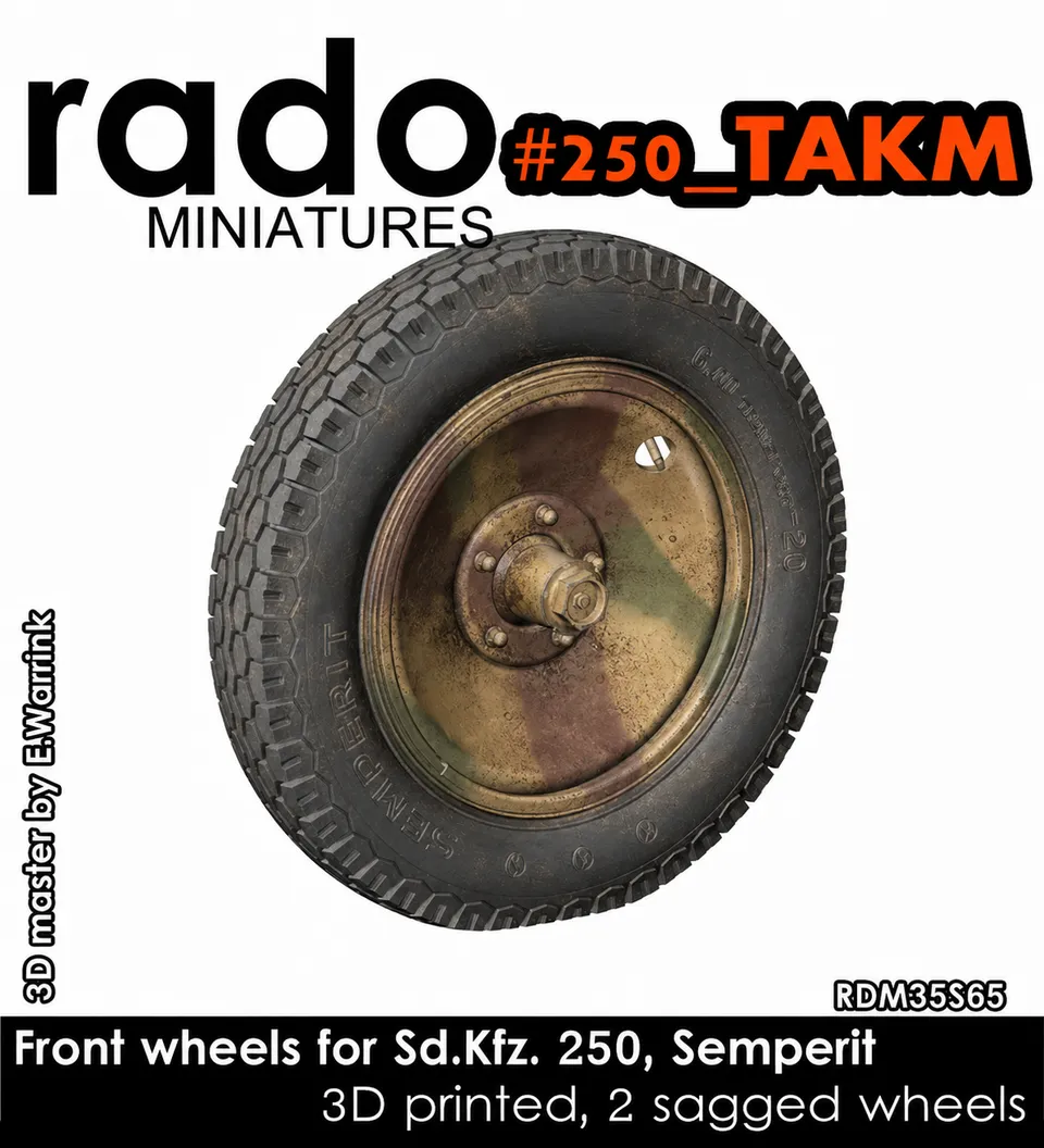 Rado Miniatures RDM35S65 přední kola Sd.Kfz.250 1/35