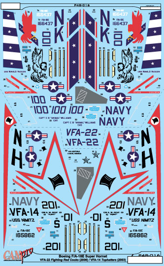 CAM Decals CAM PRO P48-016 decaly 1/48 F/A-18E VFA-14/22