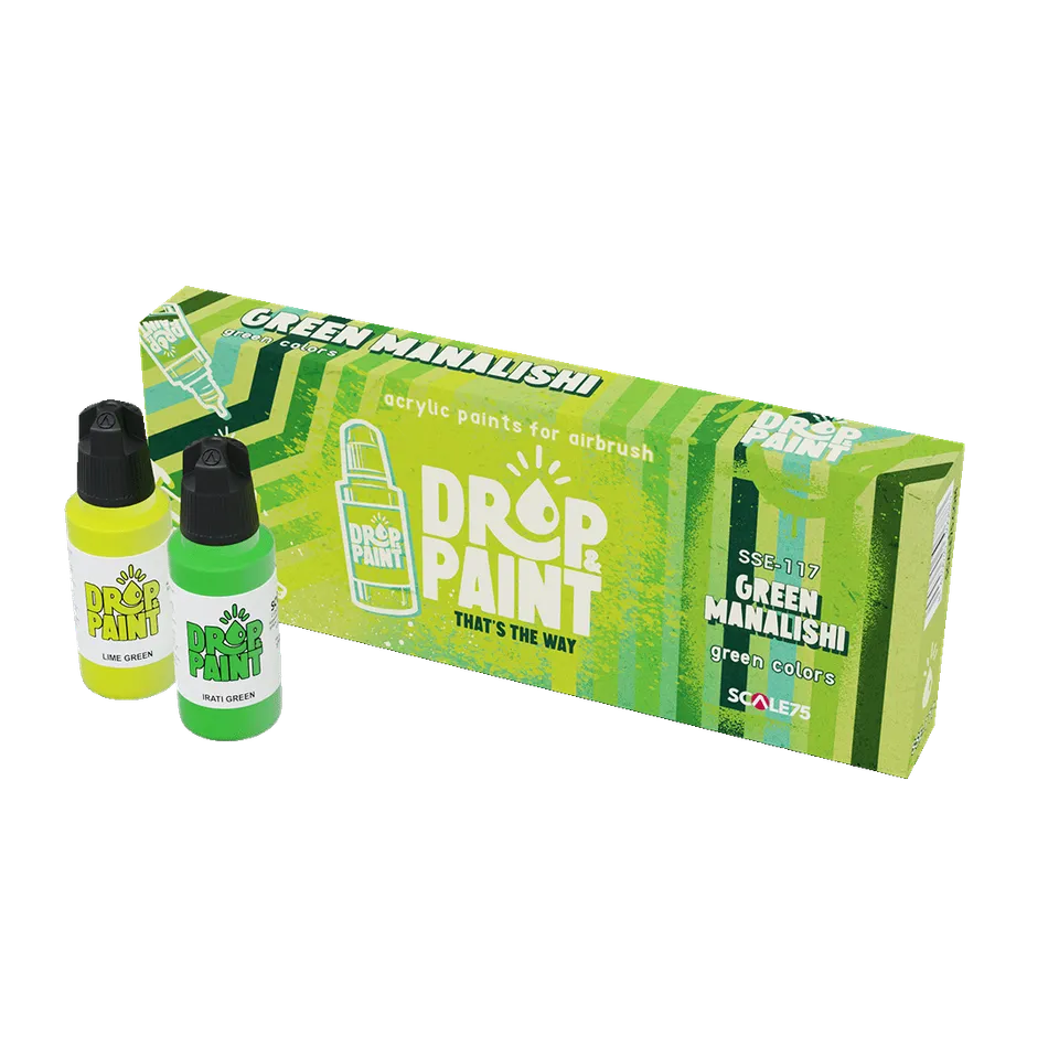 Scale75 Drop Paint Green Manalishi sada barev airbrush zelená
